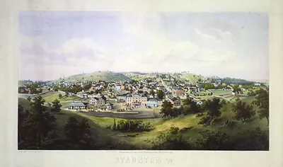 Staunton, Va. / drawn from nature by Ed. Beyer ; W. Rau.