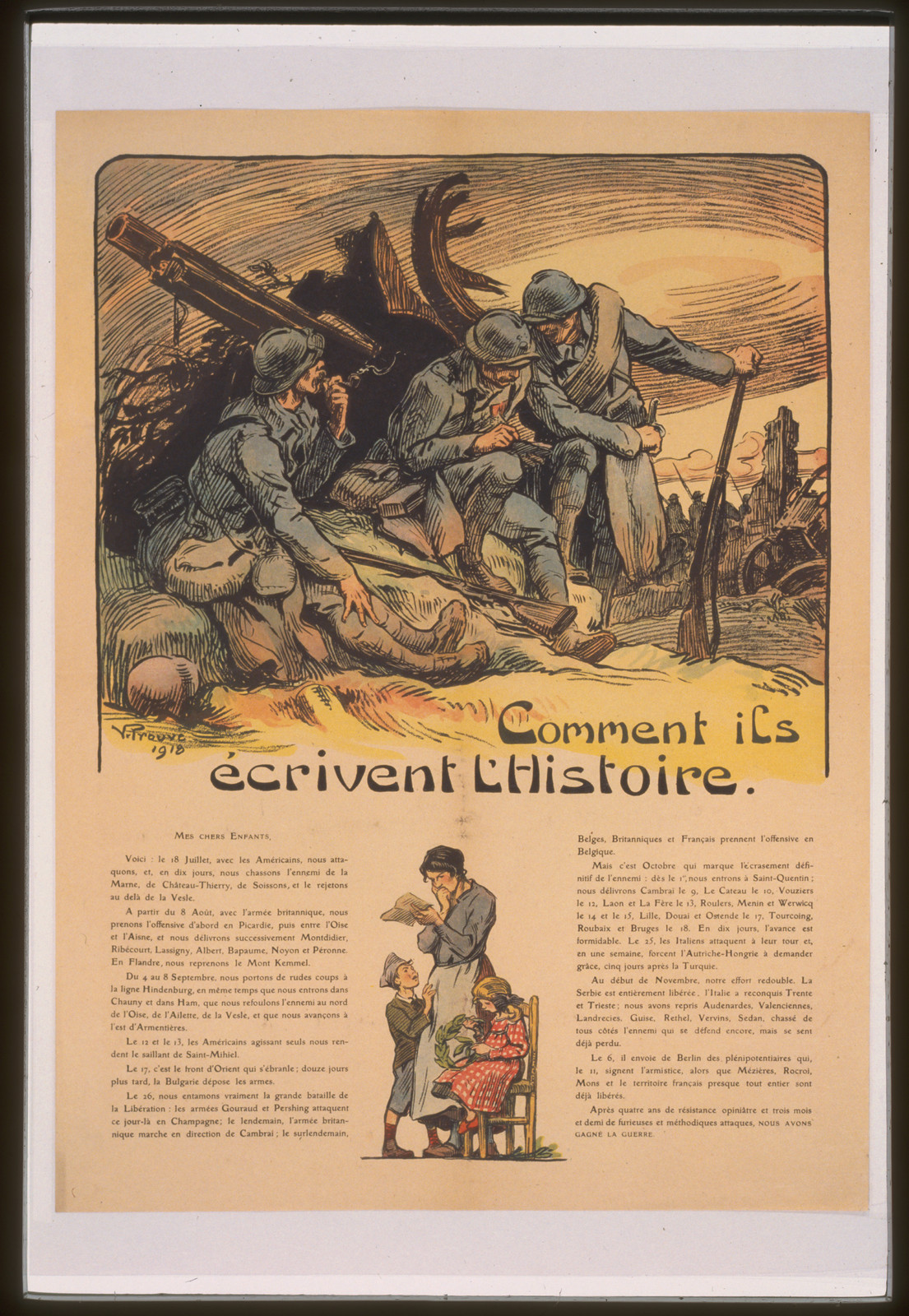 Comment ils eacutecrivent lhistoire, 1918 — vintage poster
