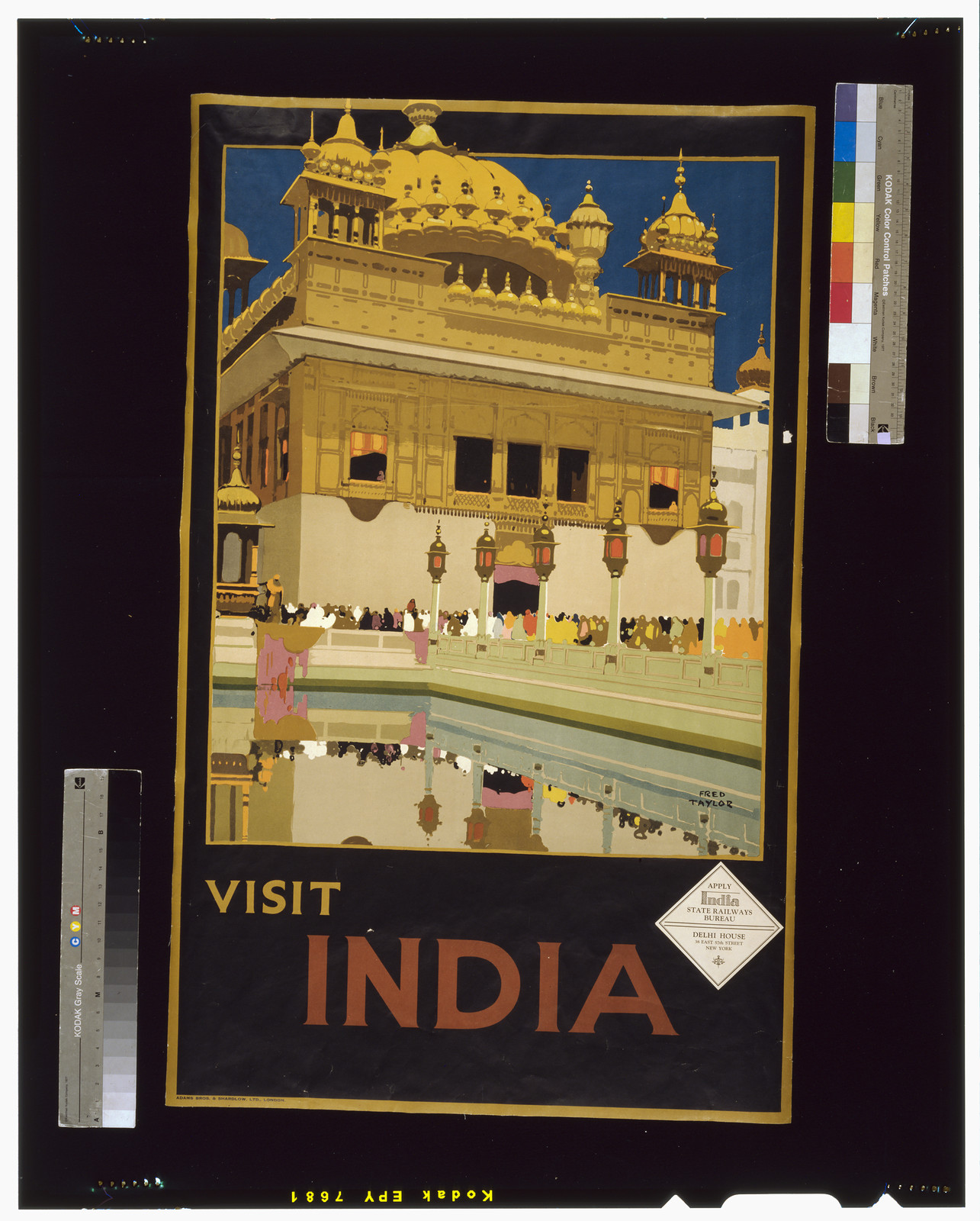Visit India / Fred Taylor. — vintage poster