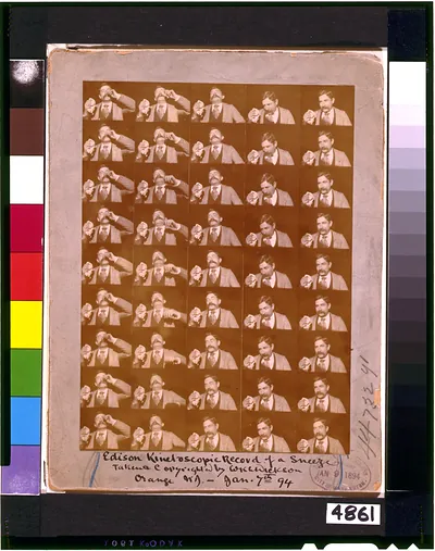 Edison kinetoscopic record of a sneeze / taken & copyrighted by W.K.-L. Dickson, Orange, N.J.