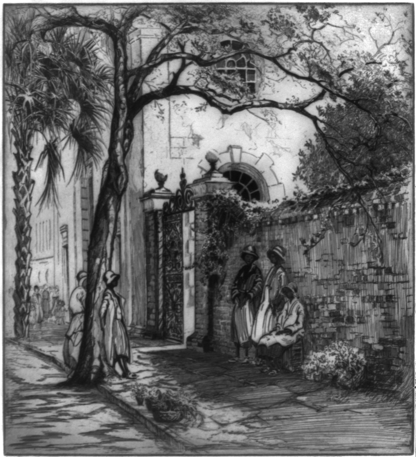 Springtime in Charleston, [193-] — historic print