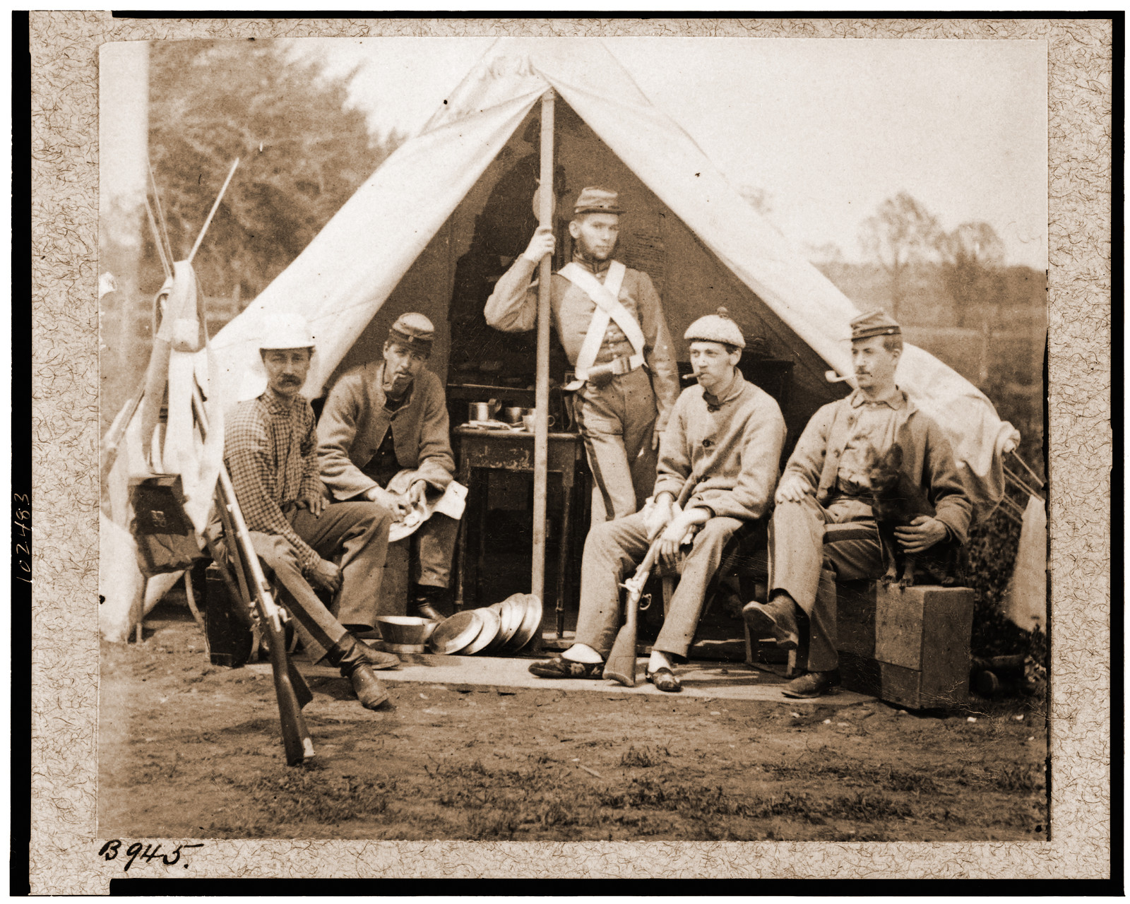 7th New York State Militia Camp Cameron D.C. 1861, 1861 — historic image