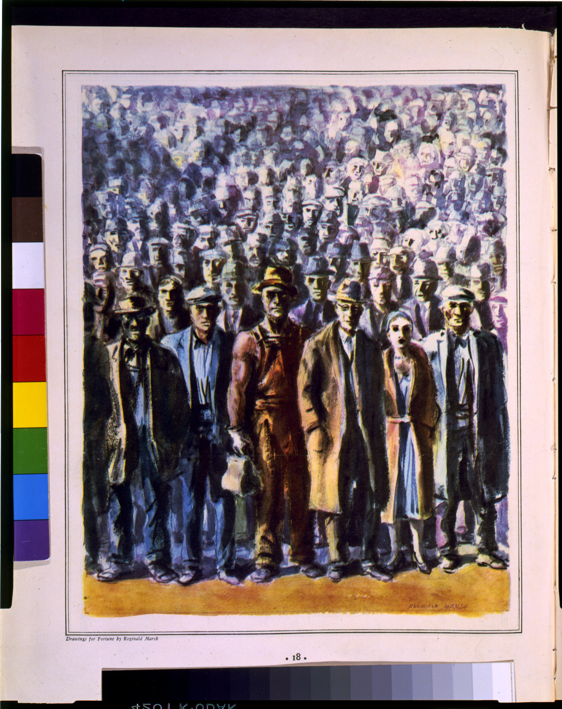 [Crowd of unemployed] / Reginald Marsh., [c1932] — historic drawing
