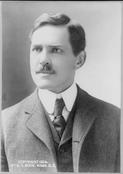 [James Rudolph Garfield, 1865-1950, bust portrait, facing left]