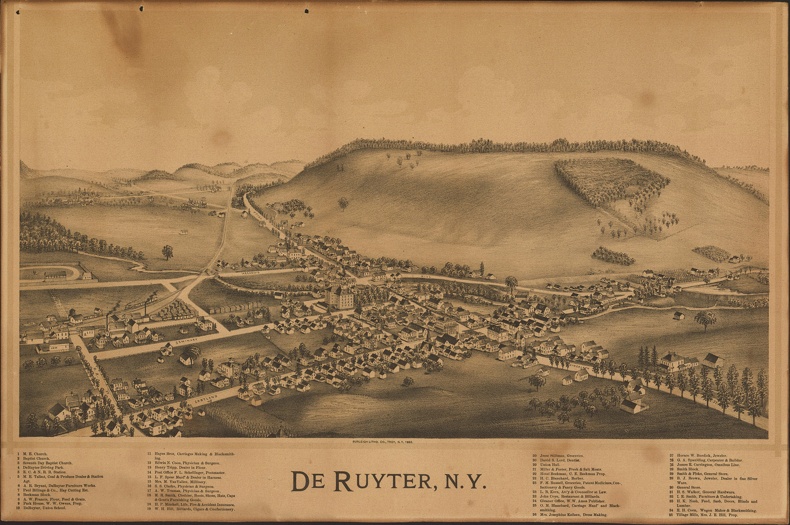 De Ruyter, New York, 1892, 1892 — antique map