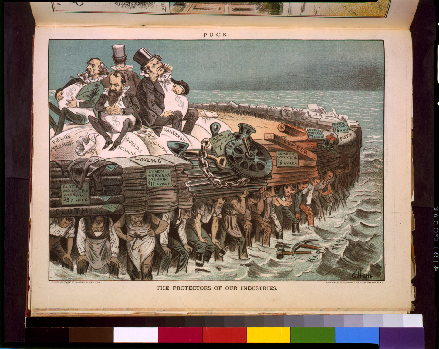 The protectors of our industries / Gillam ; Mayer Merkel & Ottmann lith., N.Y., 1883 — antique lithograph