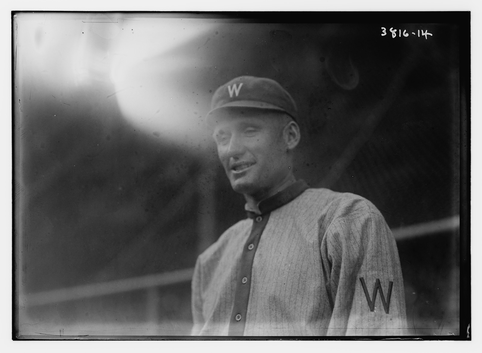 Portrait of Washington baseball player, n/a — historic photograph