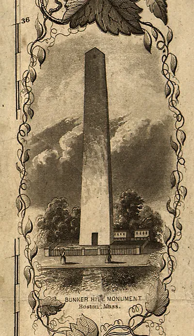 Bunker Hill Monument, Boston, Mass. engraving