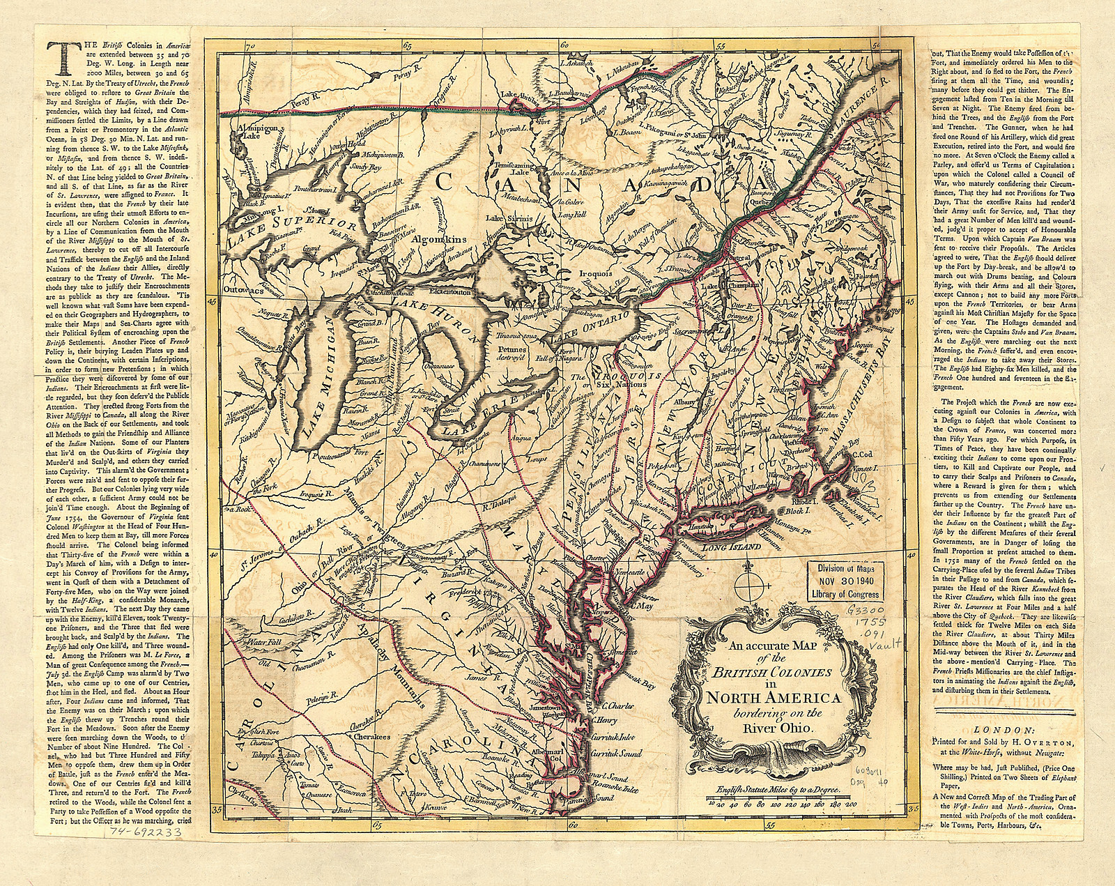 An Accurate Map of the British Colonies in North America — antique map