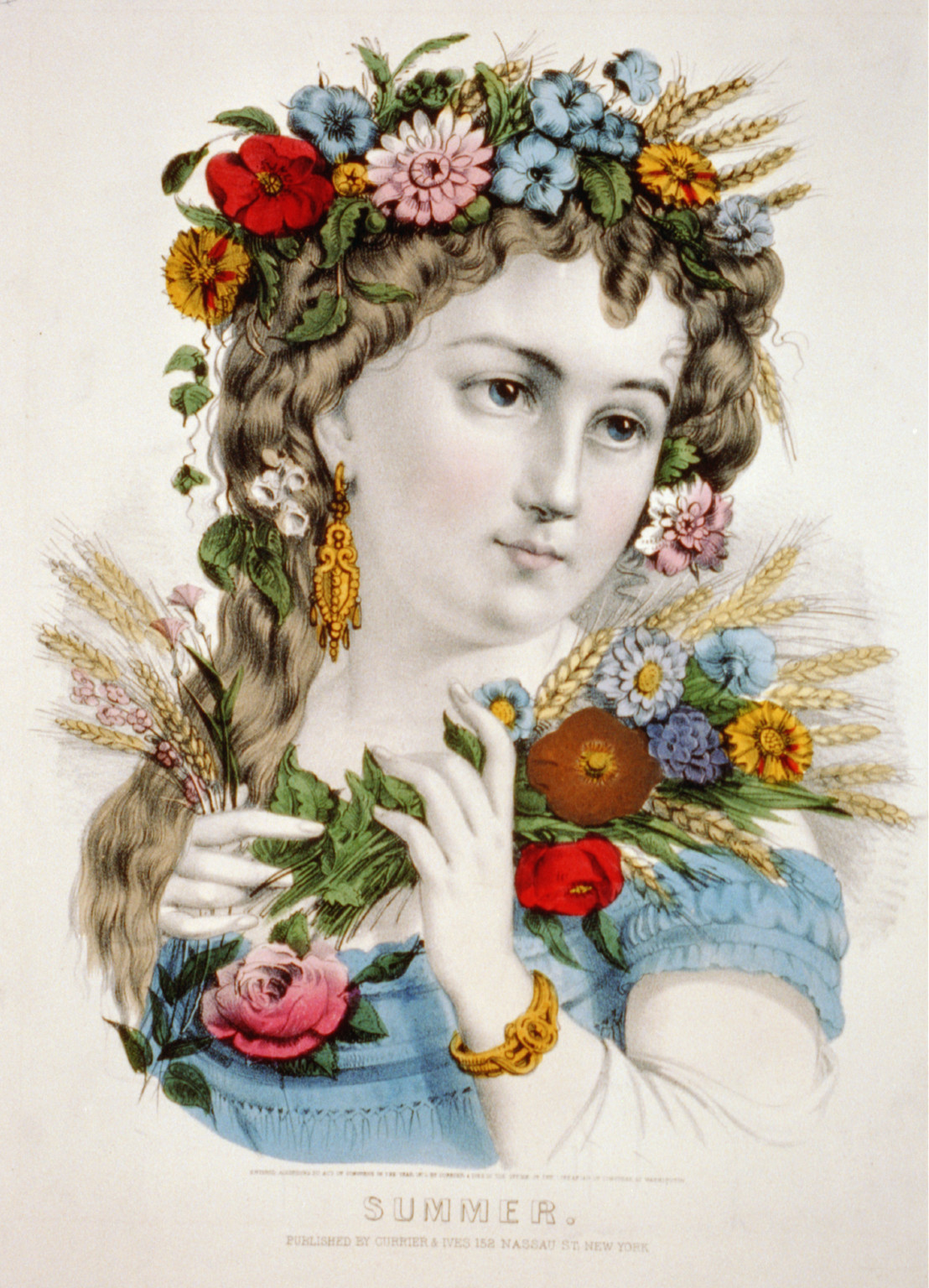 Summer, New York : Published by Currier & Ives, c1871. — antique lithograph