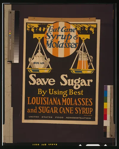 Eat cane syrup & molasses, save sugar by using best Louisiana molasses and sugar cane syrup / Luria-Fowler ; Magill-Weinsheimer Co. Chicago.