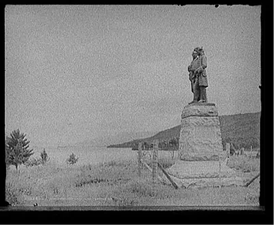 Battle monument and lake, Lake George, N.Y.