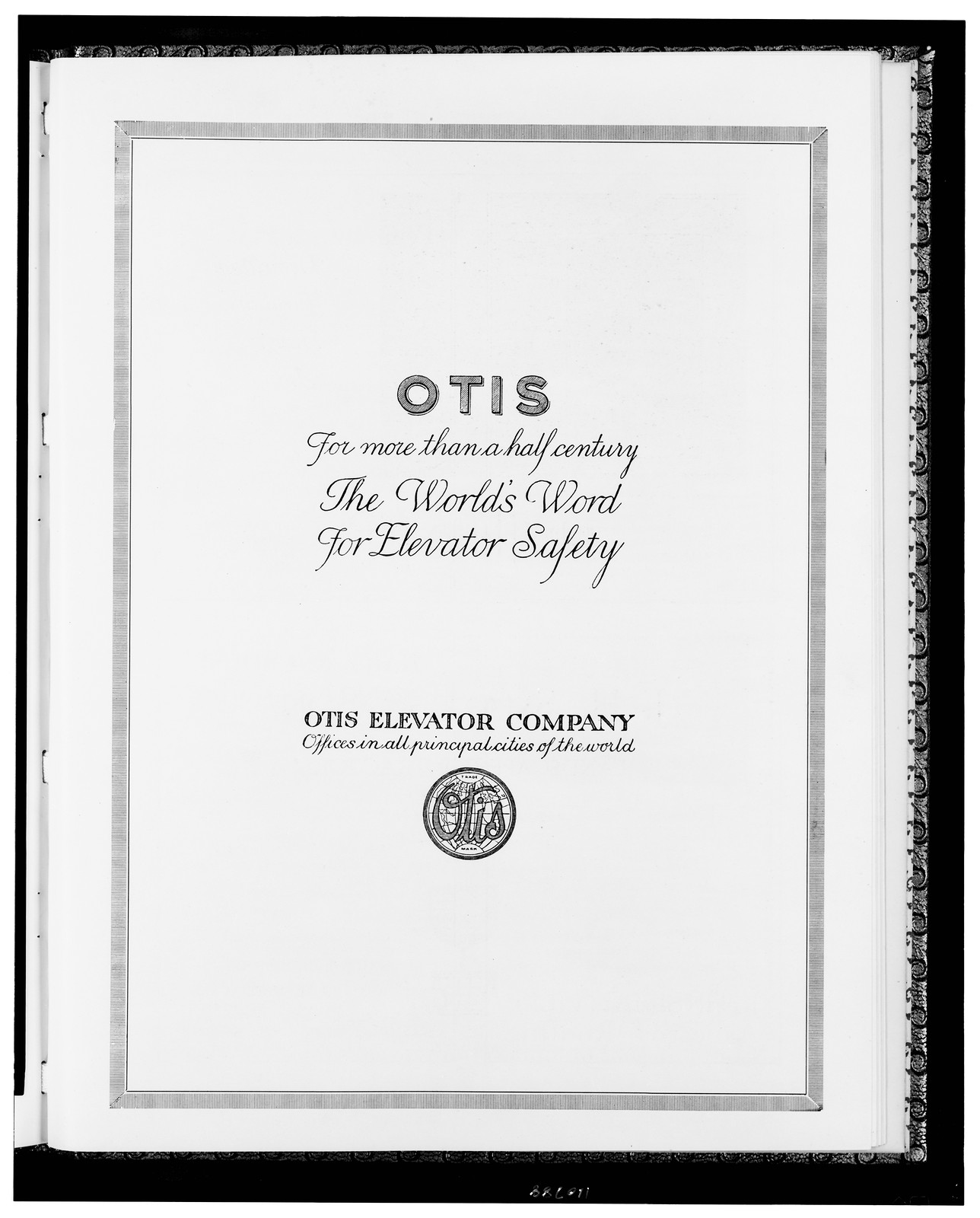 [Advertisement for Otis Elevator Company] — historic photograph