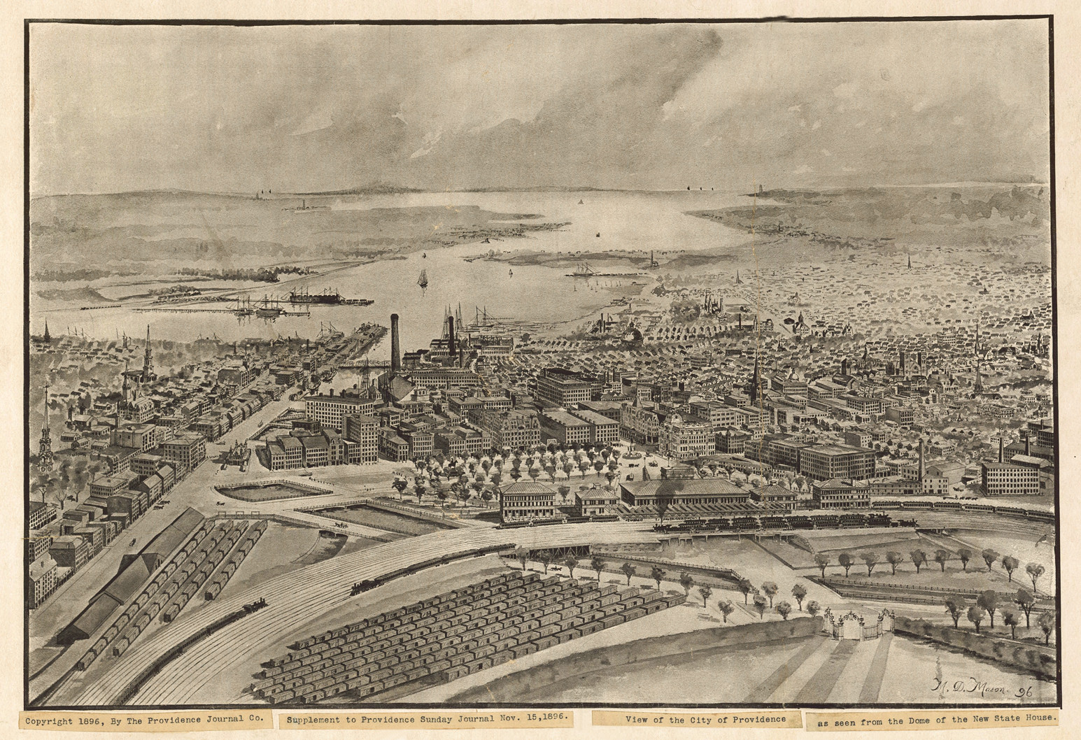 Providence, Rhode Island, 1896, 1896 — antique map