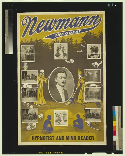 Newmann the Great hypnotist and mind reader.