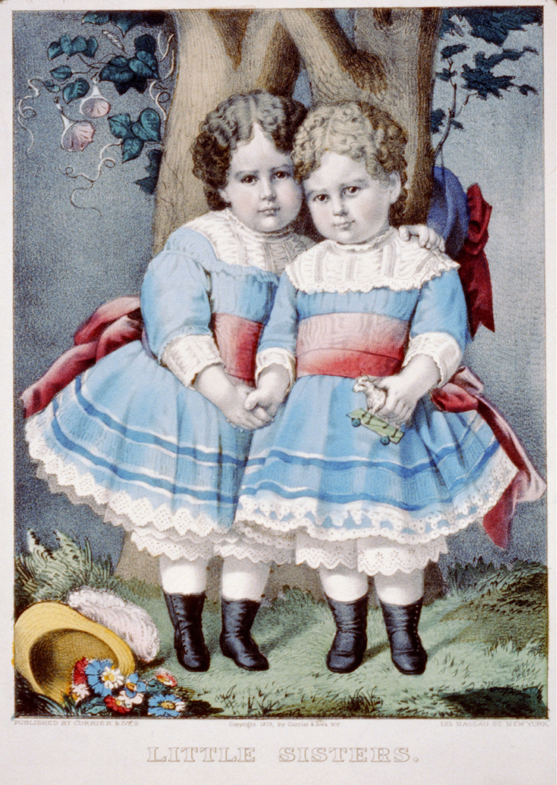 Little sisters, New York : Published by Currier & Ives, c1875. — antique lithograph