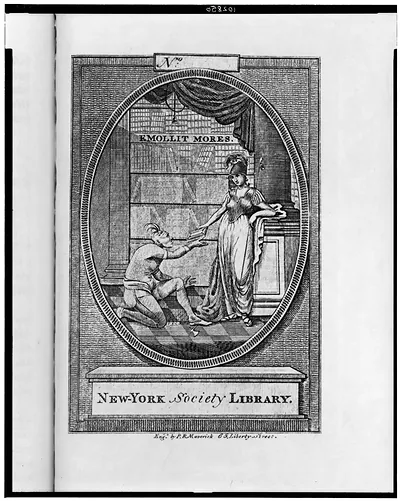 [Bookplate of the New York Society Library] / eng'd by P.R. Maverick, 65 Liberty Street.