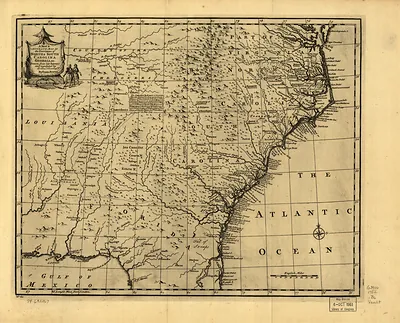 np000148 A new & accurate map of the provinces of North & South Carolina, Georgia 1752