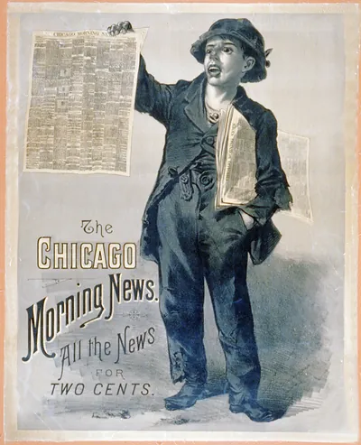 The Chicago Morning News--All the news for two cents / Shober & Carqueville lith., Chicago.
