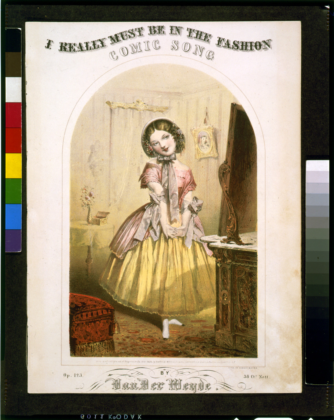 I really must be in the fashion, comic song, by Van Der Weyde / lith. of Sarony & Co., N.Y., c1850. — antique lithograph