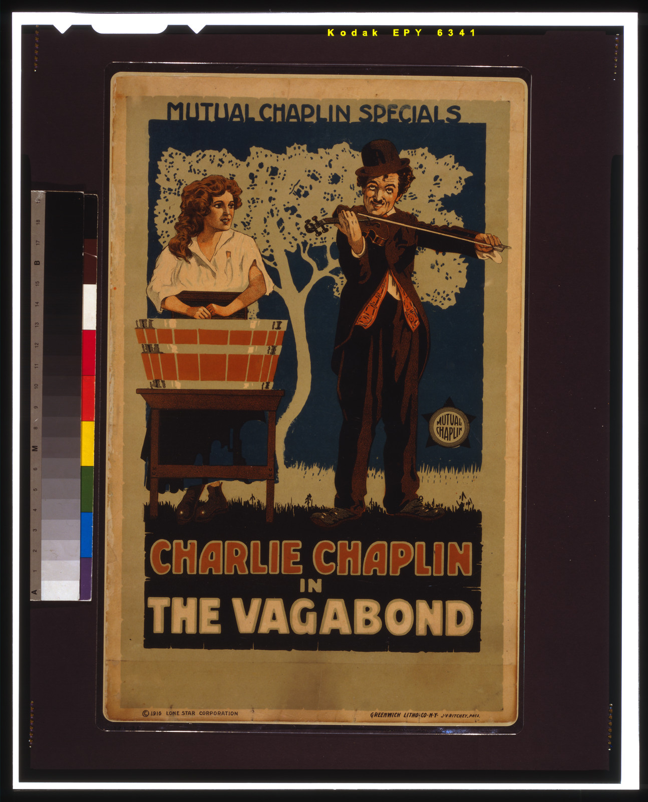 Charlie Chaplin in the vagabond / Greenwich Litho. Co. N.Y., N.Y. : Greenwich Litho. Co., 1916. — vintage poster
