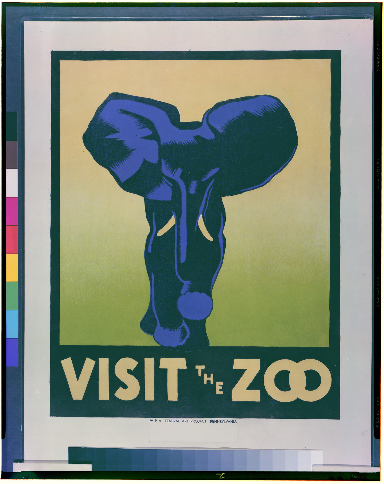 Visit the zoo, 1936 — vintage poster