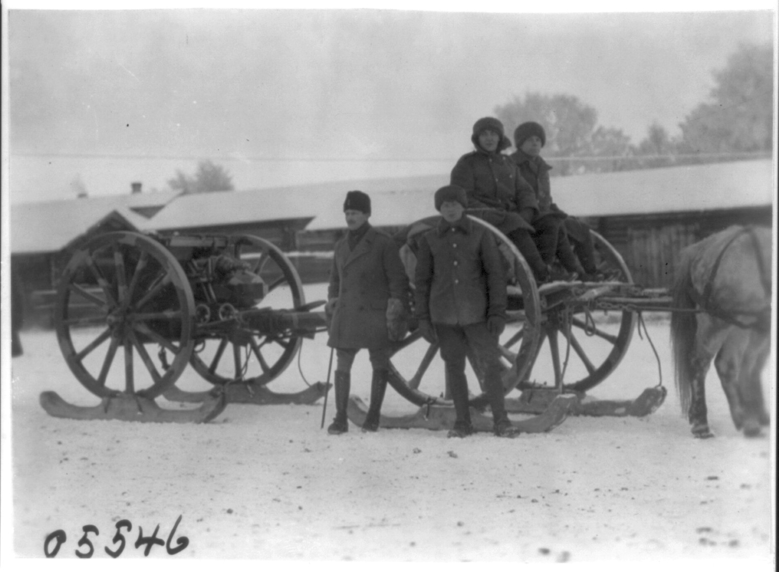[Canadian horsedrawn artillery unit in N. Russia. 1919?] — historic photograph