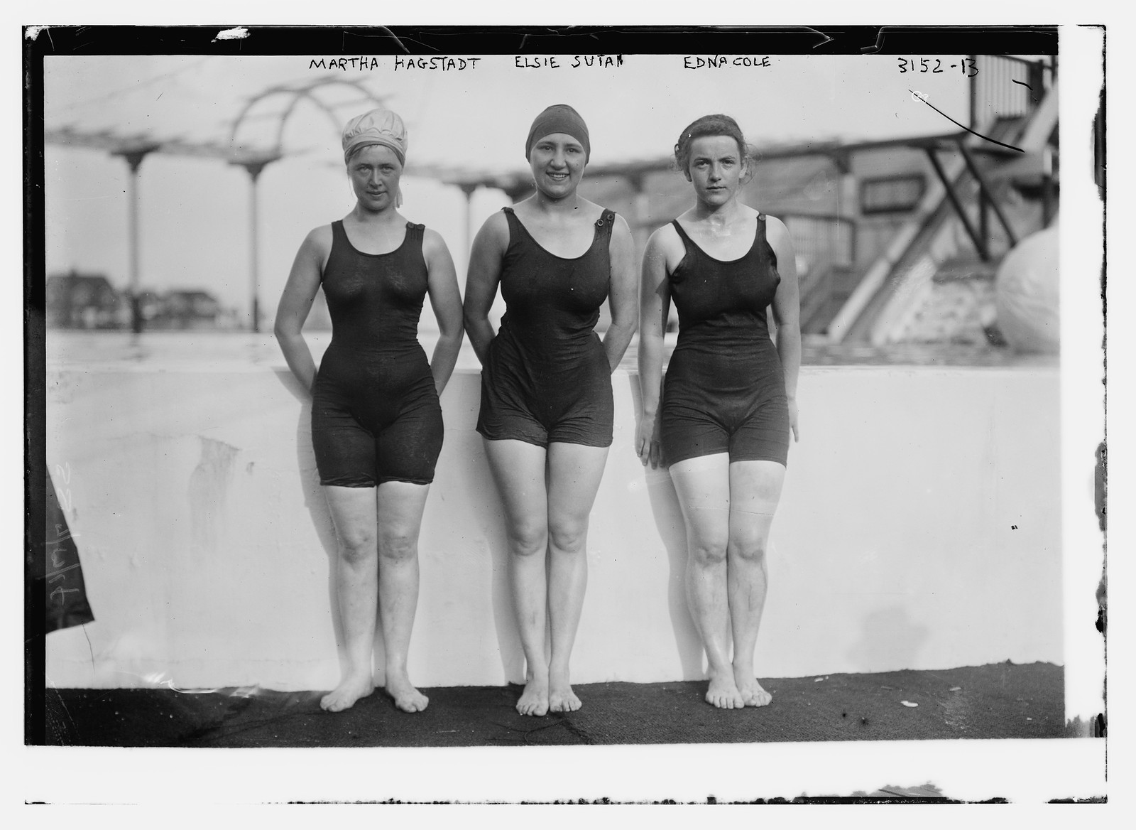 Martha Hagstadt, Elsie Sutan, Edna Cole, n/a — historic photograph