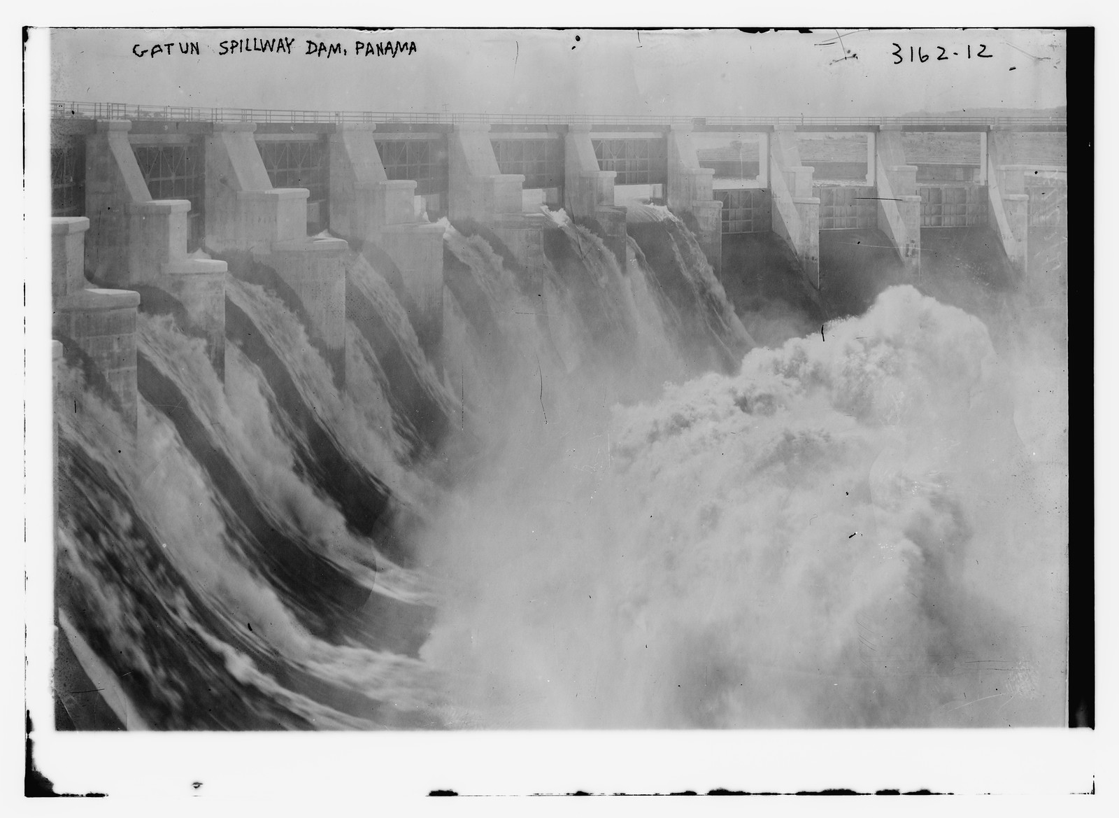 Gatun spillway dam, Panama, n/a — historic photograph