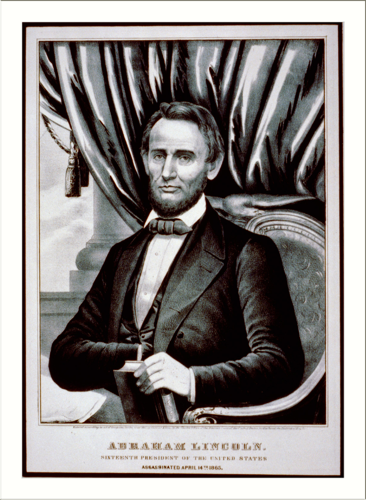 Abraham Lincoln:Sixteenth President of the United States, [New York] : Currier & Ives, 1861. — antique lithograph