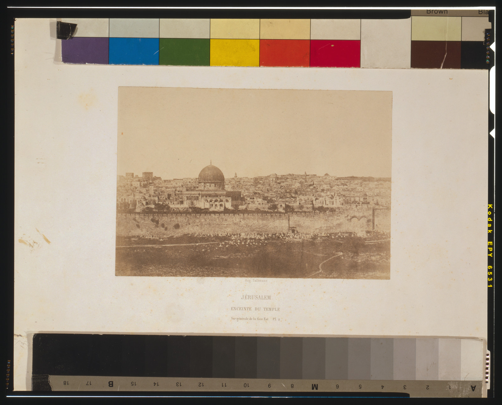 Jérusalem, enceinte du temple--Vue générale de la face Est Pl. 2 / Aug. Salzmann., Paris : Gidé et J. Baudry, 1856. — historic photograph