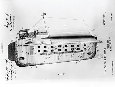 E. Pynchon - air ship Patented Nov. 14, 1893 / The National Lithographing Company, Washington, D.C.