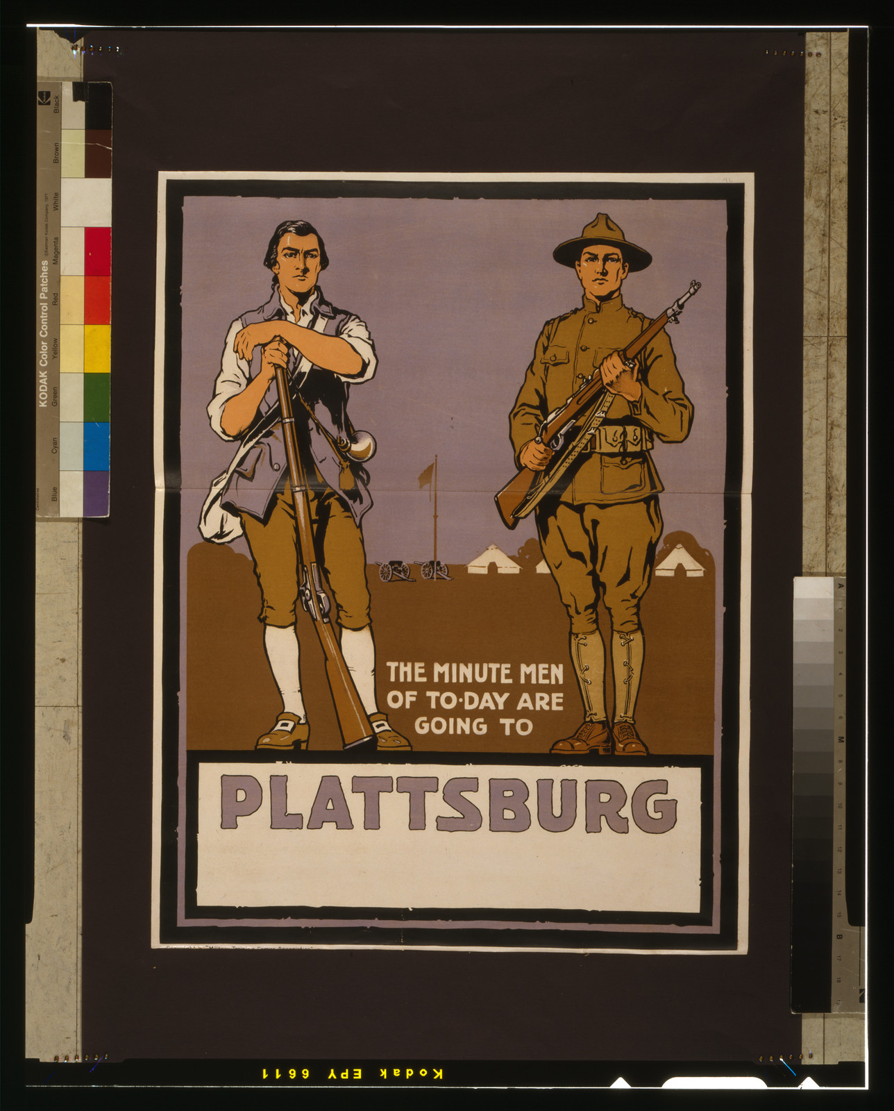 The minute men of to-day are going to Plattsburg [sic], [1917] — vintage poster