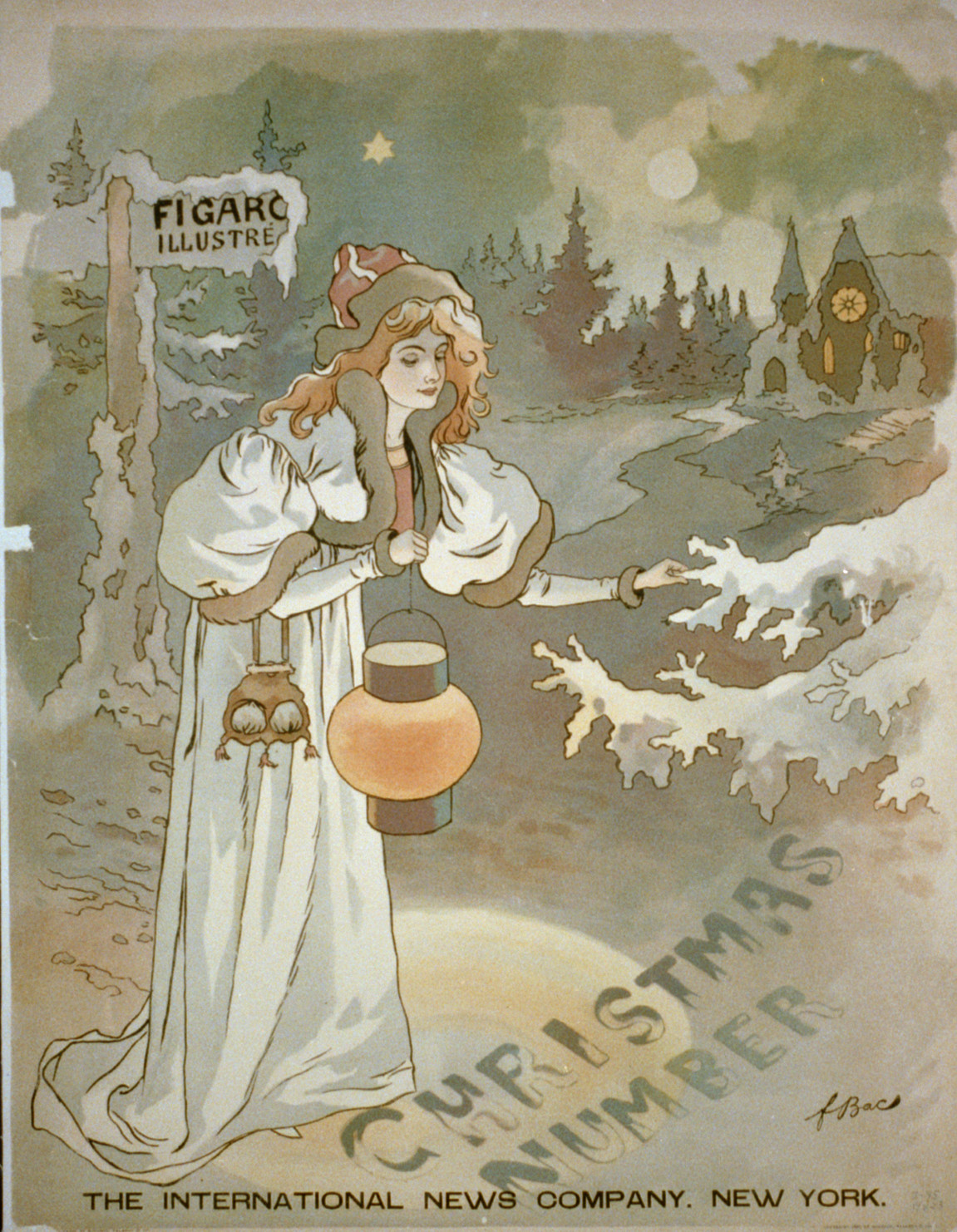 Figaro illustré. Christmas number, New York : The International News Company, 1895. — vintage poster
