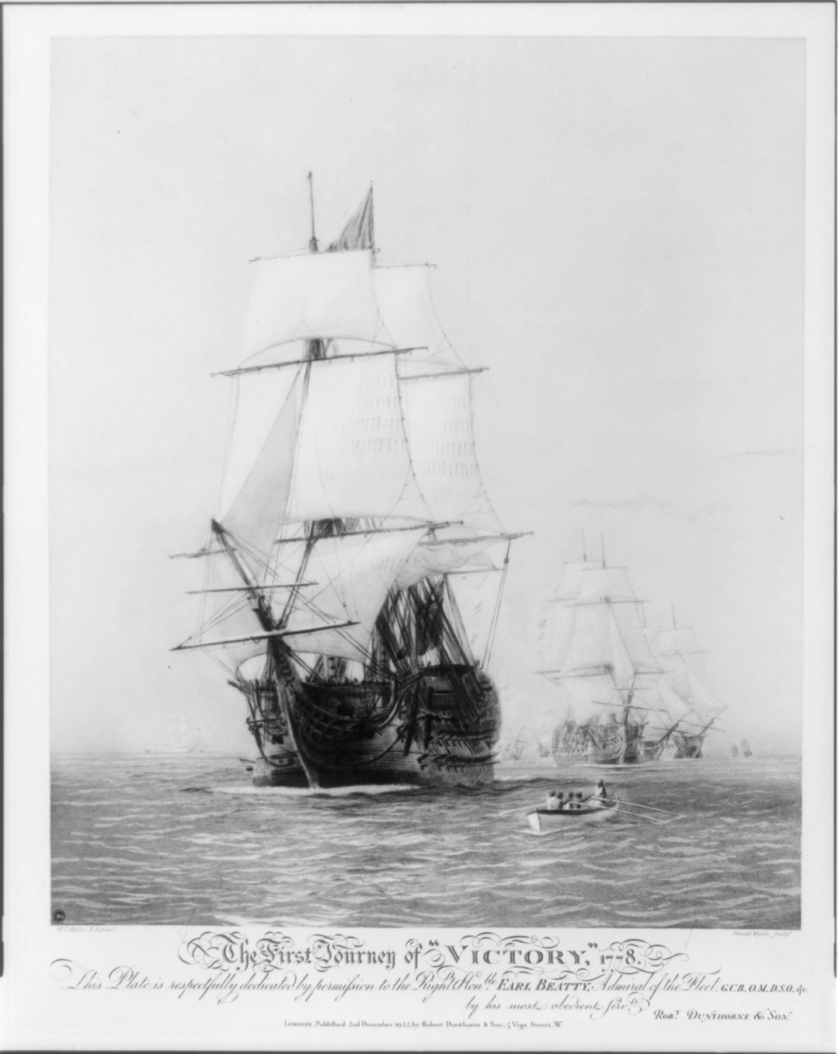 Vintage Americana Print - The first journey of Victory,.W.L, 1778 (1) — historic print