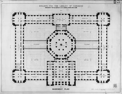 [Library of Congress, Washington, D.C. Basement plan, D series]