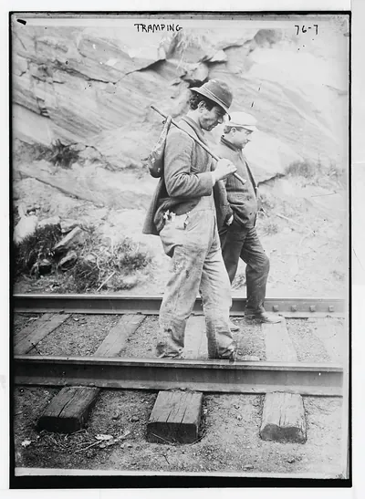 Tramps on train tracks