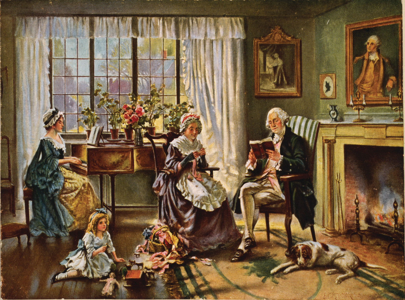 Washington at home / E. Percy Moran., c1911. — historic print