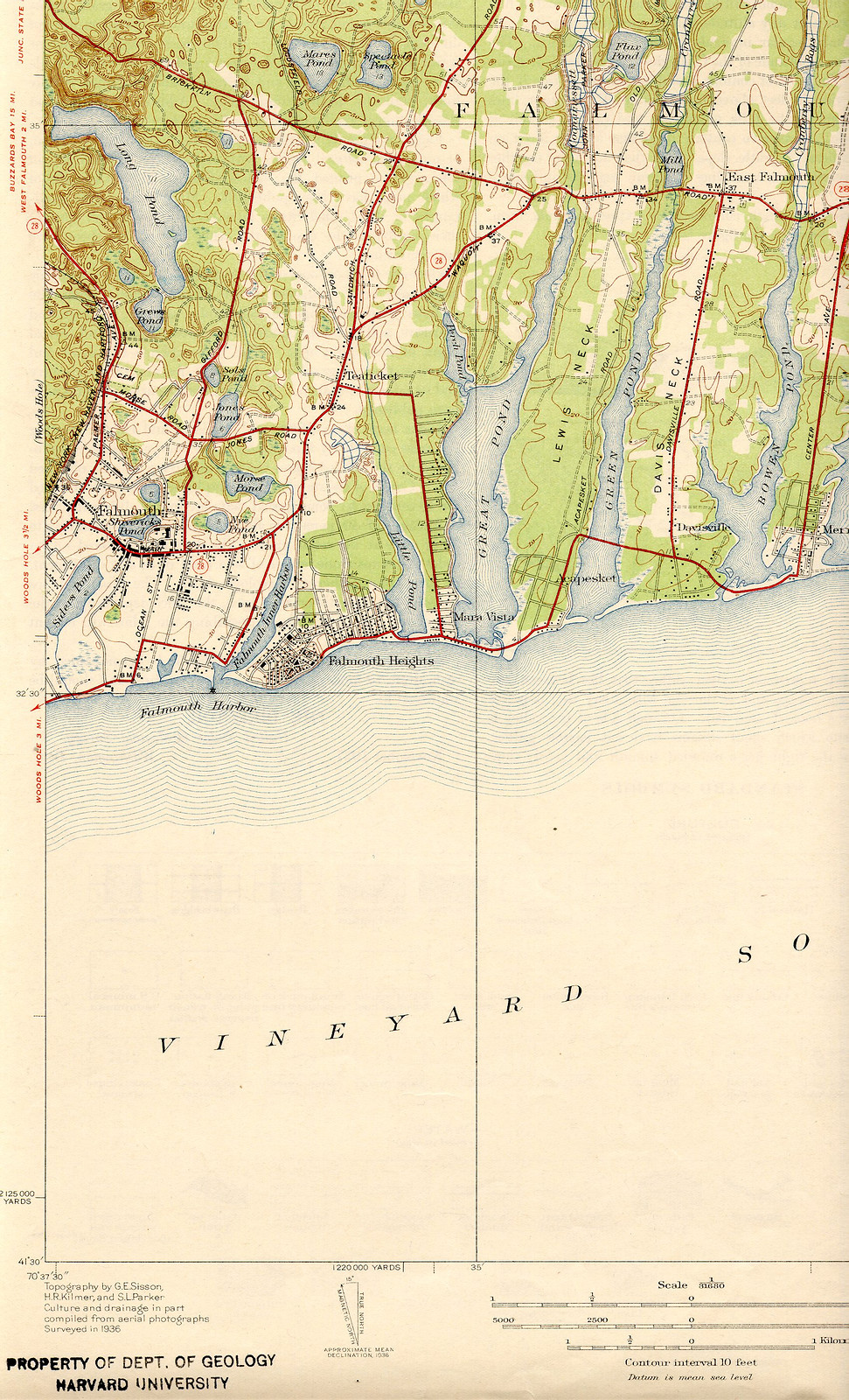 flmt 41 sw, Massachusetts — antique map