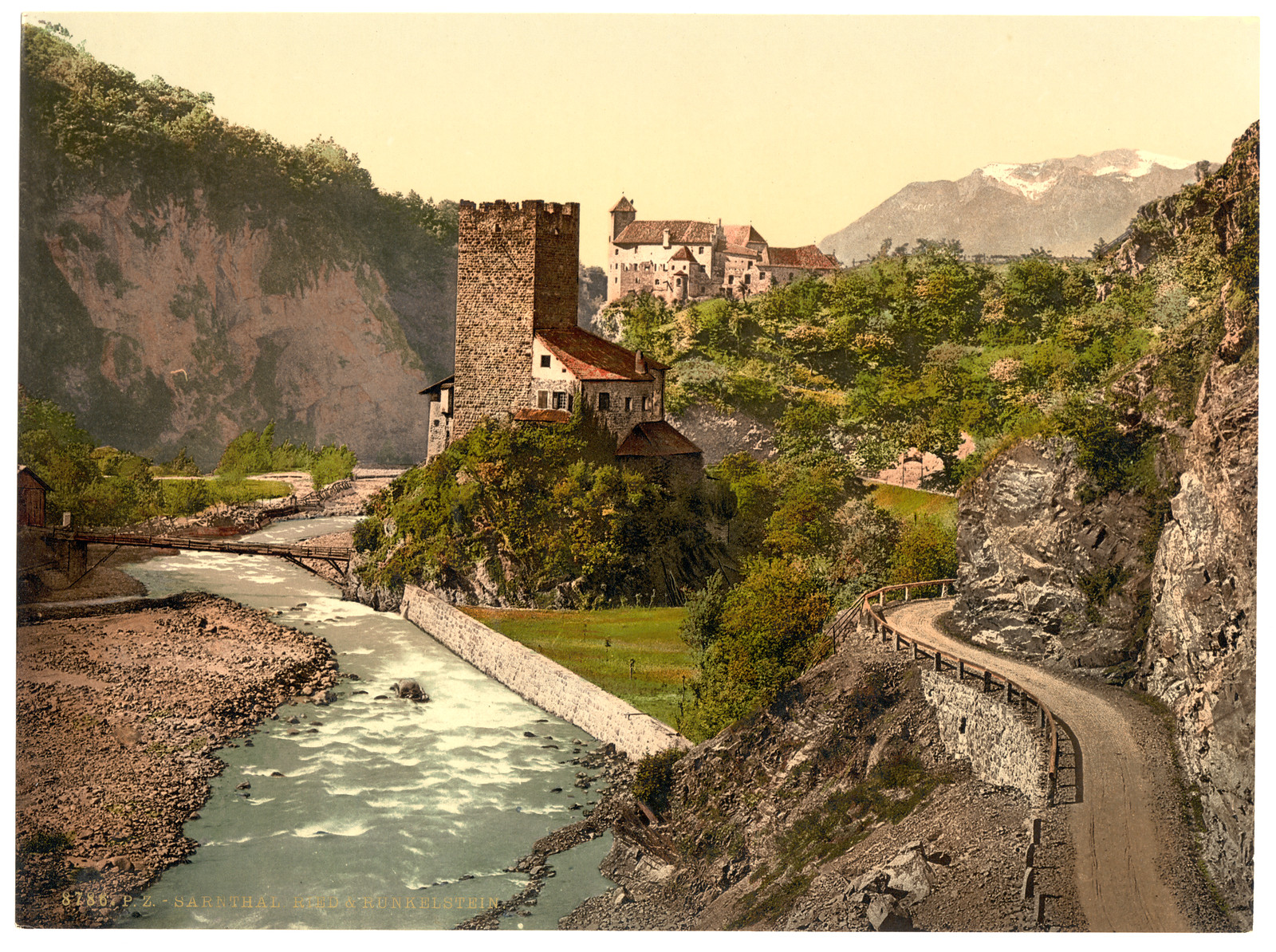 Sarnthal (i.e. Sarntal) Ried and Runkelstein Tyrol Austro-Hungary, [between ca. 1890 and ca. 1900]. — historic print