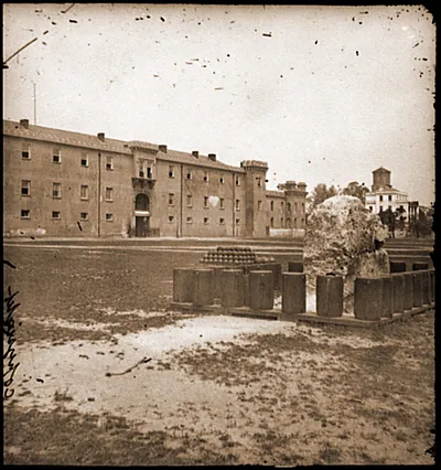 Charleston S.C. The Citadel seen across Marion Square