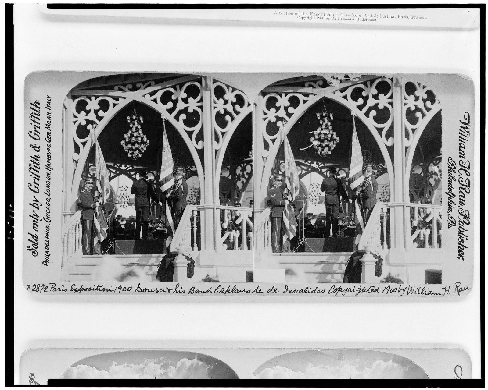Paris Exposition 1900. Sousa & his band Esplanade de Invalides, 1900 — historic photograph