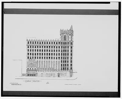 [Theaters, Washington, D.C. Earle Theatre, E St. and 13th St. NW. Elevation] / AFD 1925.