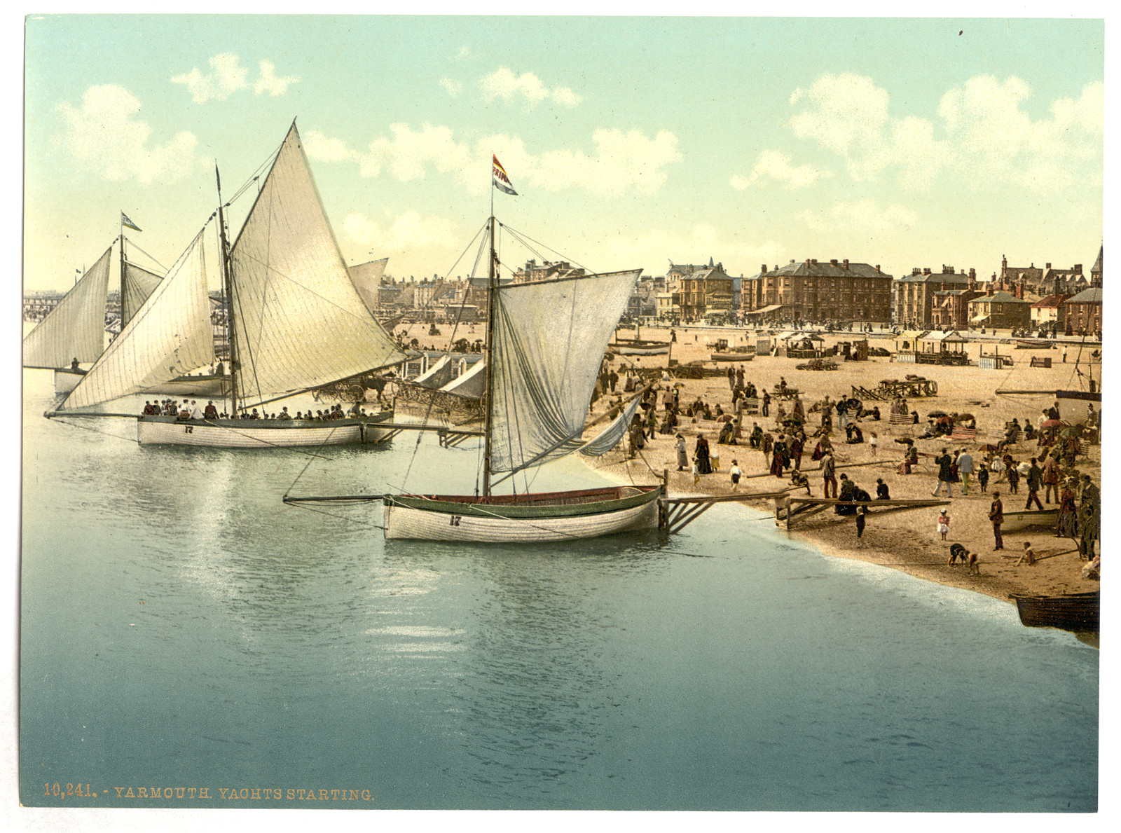 Yachts starting Yarmouth England, [between ca. 1890 and ca. 1900]. — historic print