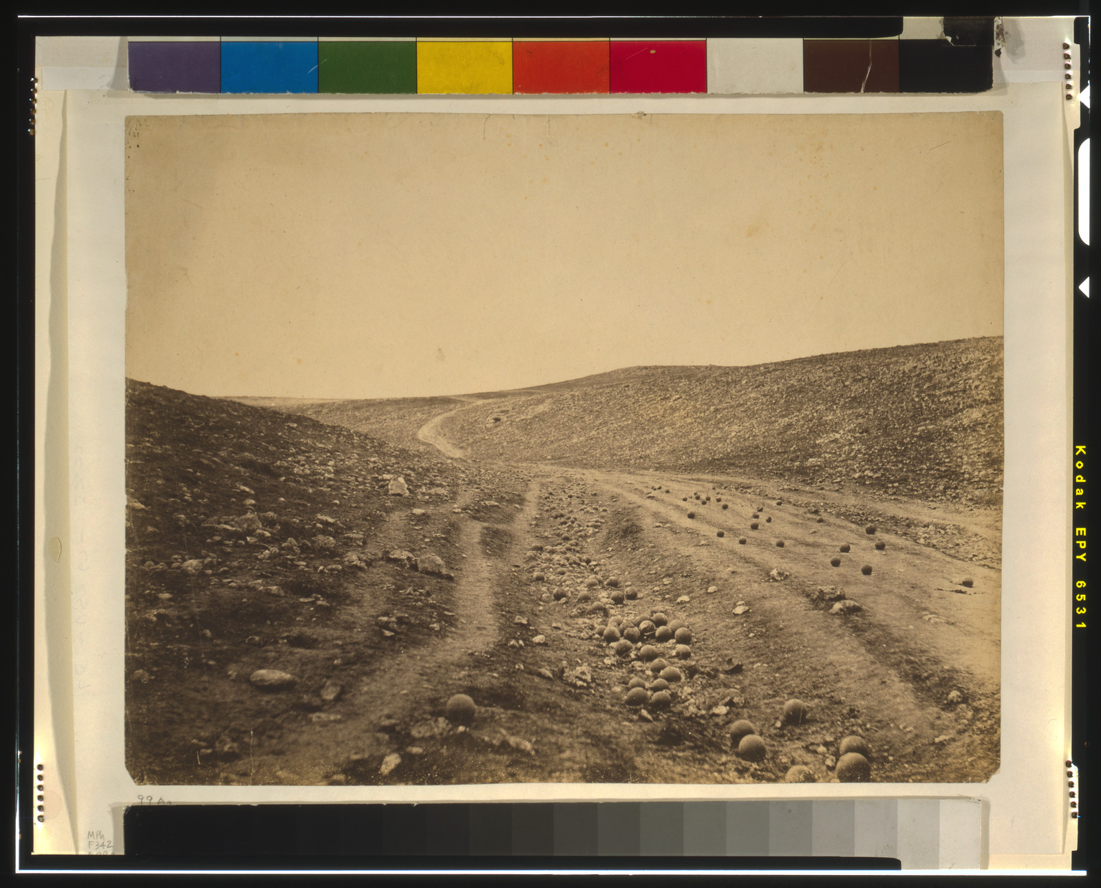 The valley of the shadow of death, [1855] — historic photograph