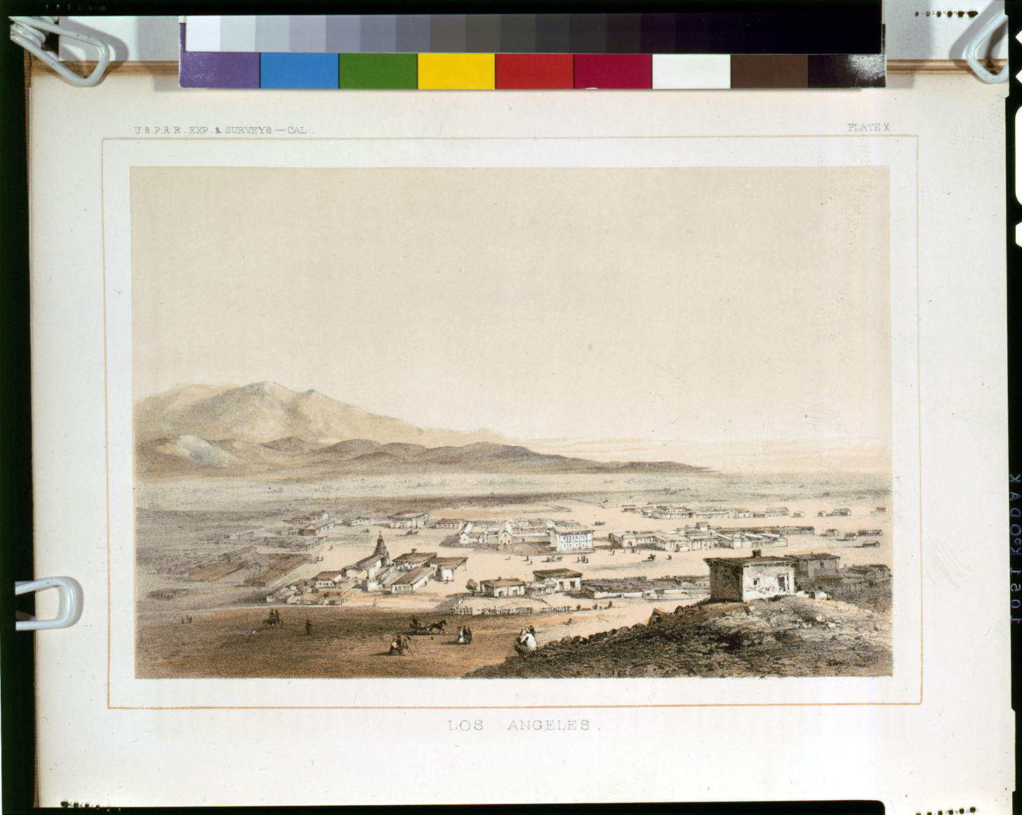 Los Angeles, Plate X, U.S.P.R.R. Exp. & Surveys, Cal. — historic image