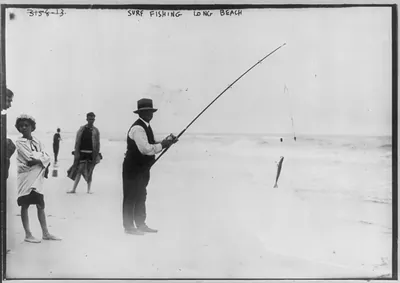 Fishing - Surf fishing, Long Beach, N.J.