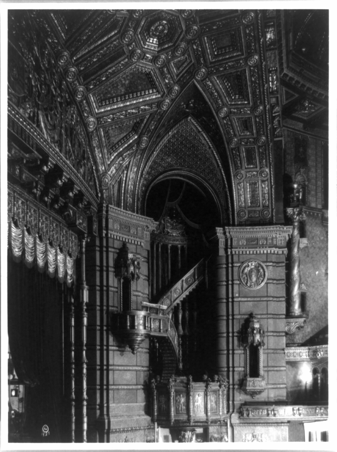 [Interior of the Roxy Theater with balcony, New York City], c1927. — historic photograph