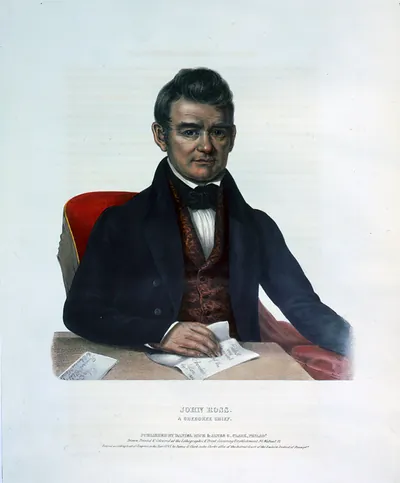 John Ross, a Cherokee chief / drawn, printed & coloured at the Lithographic & Print Colouring Establishment.
