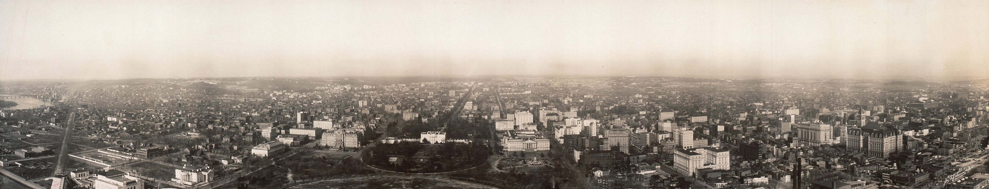 Washington Monument showing city, Washington, D.C., 1912, 1912 — historic image
